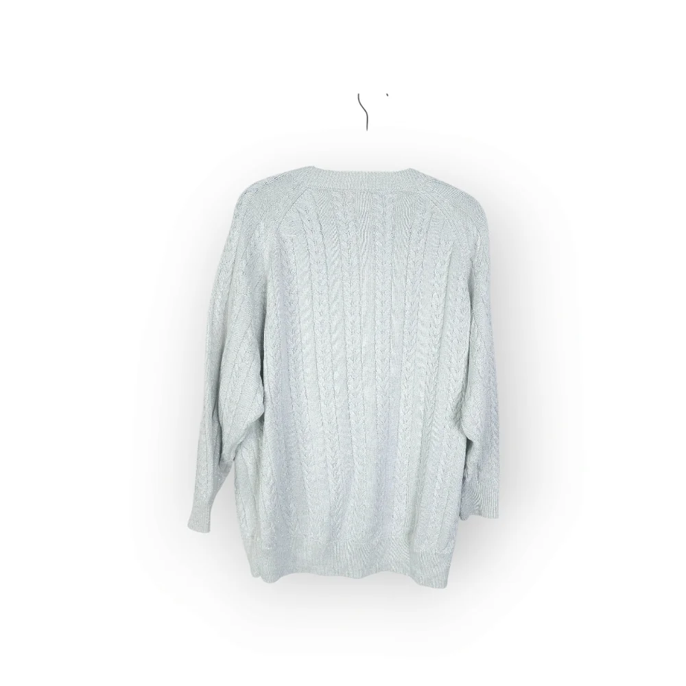 Athleta Crossroads Crew Sweater silver metallic size 1x - Picture 3 of 8